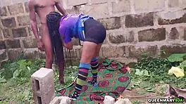 Sporty manager bends skinny curvy babe over for wet outdoor pussy pounding