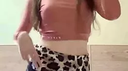 Juliaveil's TikTok Dance Tease in Fishnets, Miniskirt, and Tiny Tits Outfits