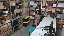 frizzy ebony teen sneaks a sloppy suck on patrolman's thick black cock