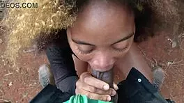 Brunette Hairy Sucks Cock to Cum in Mouth