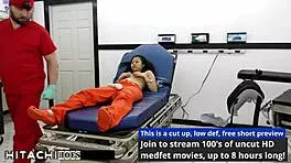 Doctor Enforces Hitachi Orgasms on Moaning Tanned Asian Raya Nguyen