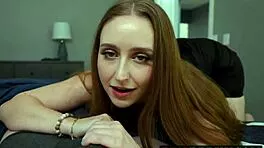 Slender big ass brunette rides cock after night out