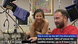 Doctor Enforces Hitachi Orgasms on Moaning Tanned Asian Raya Nguyen