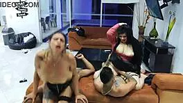 fiesta where brunettes party hard with huge cocks in shower fun!