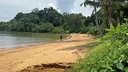 Accidental Beach Handjob Leads To Outdoor Cumshot