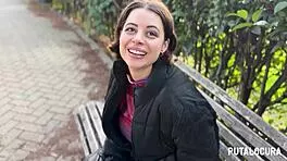 damn torbe catches busty latina lulita and she gulps every drop of cum on her knees?