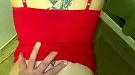 Sofabound blonde sucks then gets fucked sofa to kitchen