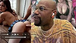 this tight petite tan teen slut teases with her jiggly ass and bald wet pussy before first huge cock fuck