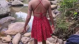 Petite Cutie Ravished Publicly by Riverside in Open Air