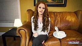 damn busty redhead milf cassie gives sloppy deepthroat then takes hard pounding