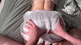 Pregnant latina teen begs for pussy rub but already penetrated deep inside