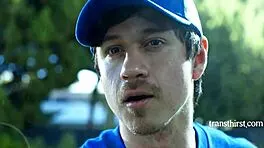 frustrated ts milf bareback fucks delivery guy passionately