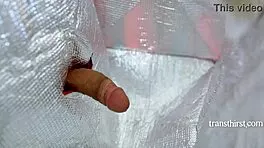 frustrated ts milf bareback fucks delivery guy passionately