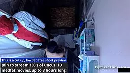 raya nguyen spreads shaved pussy for vibrator gaping in latex skirt backstage 😈