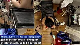 raya nguyen spreads shaved pussy for vibrator gaping in latex skirt backstage 😈