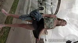 lila frey takes first public pounding by monster cock outdoor