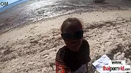 Hey Check Petite Thai Amateur Getting Wrecked by Huge Cock on Beach