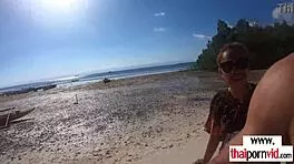 Hey Check Petite Thai Amateur Getting Wrecked by Huge Cock on Beach