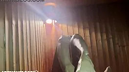 violeta grey teases sizzling sauna footjob with dripping tits 👣💦