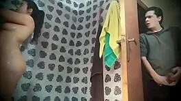 stepsister teases me in shower then begs for passionate bathroom doggystyle