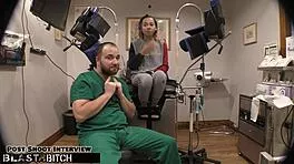 Doctor blasts tanned latina patient's ass with hot cum pov