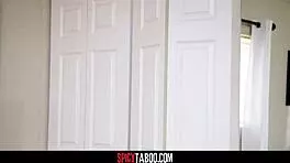 Stepmom sneaks in to fuck stepson's girl in voyeur swap