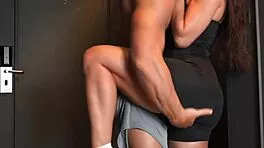 fresh bubble butt gym girl catches my eye so i fuck her tight pussy cowgirl outdoors