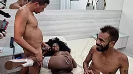 ohh alicia ribeiro gettin fucked hard by two machos backstage... sooo hot