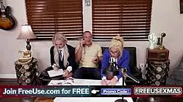 blonde wife and petite cutie become christmas fuck toys with rabbit vibrator