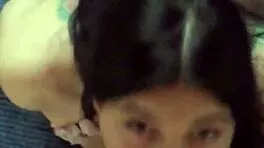 Brunette Gia chained on knees for sloppy face fucking