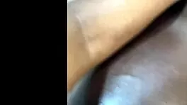 Pregnant ebony babe toys her juicy pussy and big ass solo