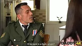 old stud services young pierced slut on sofa in sneaky cheating session