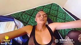 70-Year-Old Woman Dripping Wet Pussy Exposed