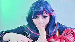 damn this sexy cosplayer craves big cock deep in mouth and makes it cum explosively