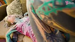 sexy goth dreadhead rides cock with tight ass bounce