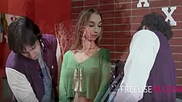 College Girl Breezy Bri Takes Brutal Freeuse Doggystyle MMF Pounding