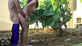 italian babe intense outdoor romp behind cactus