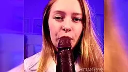 autumn tears deepthroats gagging until explosive cum release fast