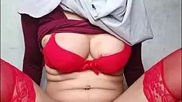 hijab shemale rides dildo hard until explosive cum