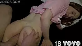 Little 18+ Asshole Struggles with Huge Stepbro Cock Creampie