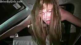Blonde Alexis Crystal Face Cum Through Car Window Public Orgy