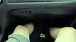 Naughty public car handjob ends with hot cum gulp 😏💦