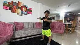 Petite latina measures tiny cock then takes creampie in tight pussy