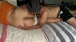 roommate's tongue devours my pussy lips first time deliciously