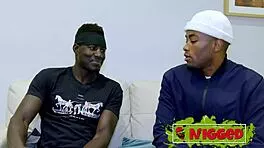 A stunning young woman steps into shadows for wild blind date with two powerful guys