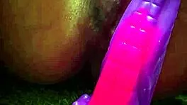 Huge cocked nun with tight big pussy squirts wildly on monster vibrator!