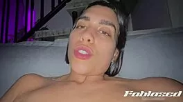 latina teases wet pussy solo on couch intimately