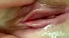 Watching porn with focus on my clean shaven twat