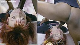 Подчиненная голландская рыжая получает BBC во все дыры и показывает свои анал навыки перед обливанием спермой - многокамерный