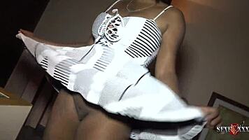 Wow, hot Latina duo banging backstage!